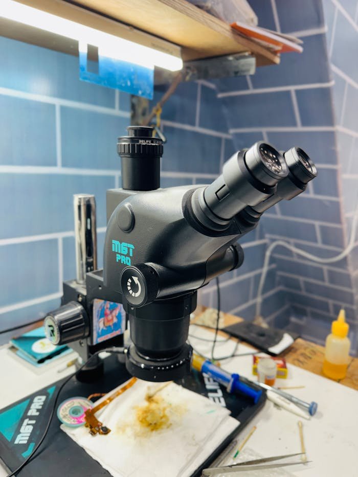 Stereo Microscope Used for Precision Electronics Repair